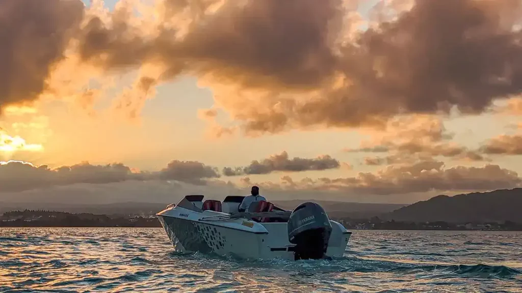 Summer Wings Cruise Speed Boat Mauritius Sunset