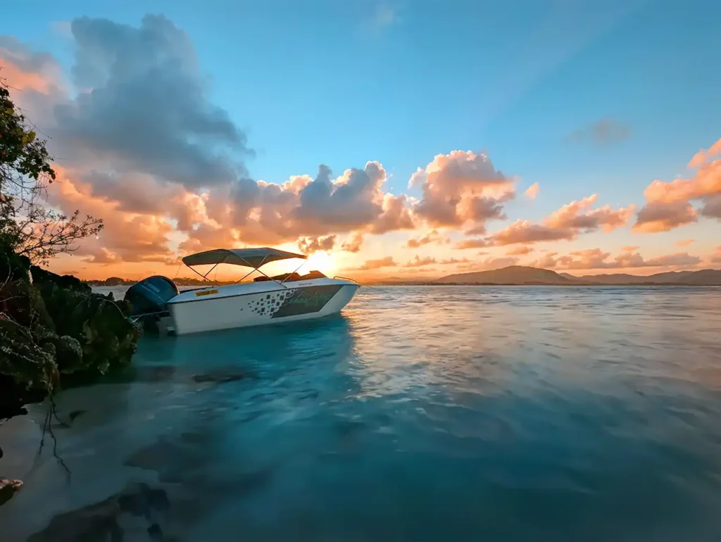 Summer Wings Cruise - Rychlý člun Západ slunce na ile aux aigrettes